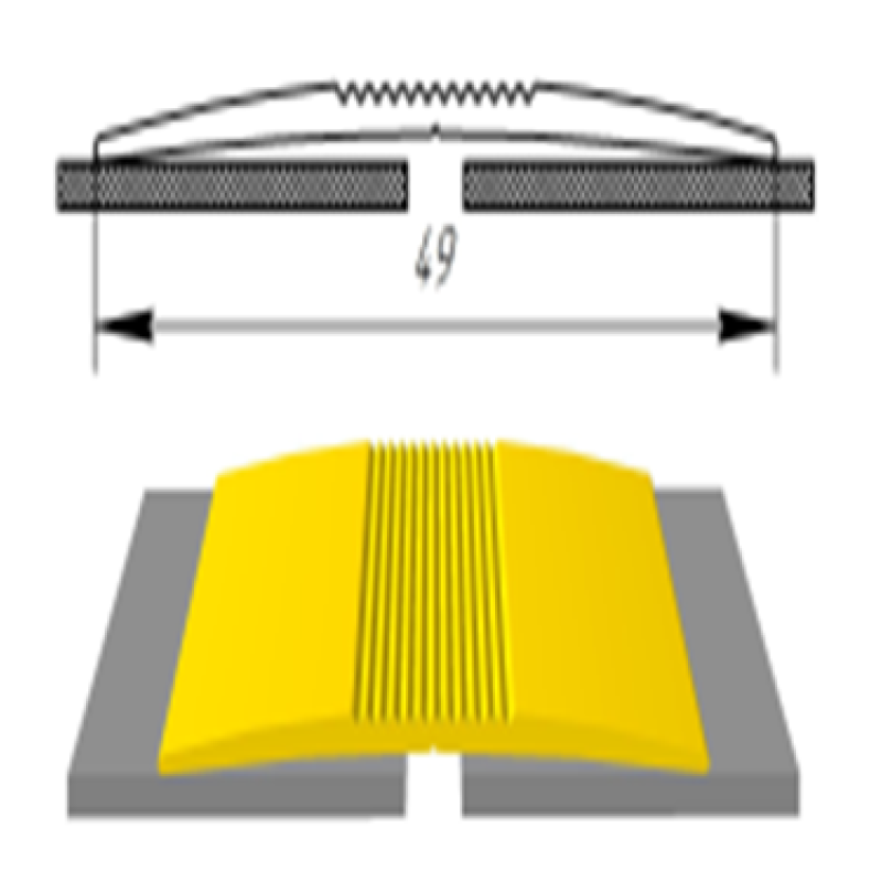 Алюмінієвий поріг АП-015 (довжина 900, 1800, 2700 мм)