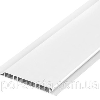 Панель пластикова Decomax Біла 6000х100х7 мм Декоративні пластикові панелі для ванної Стельові панелі