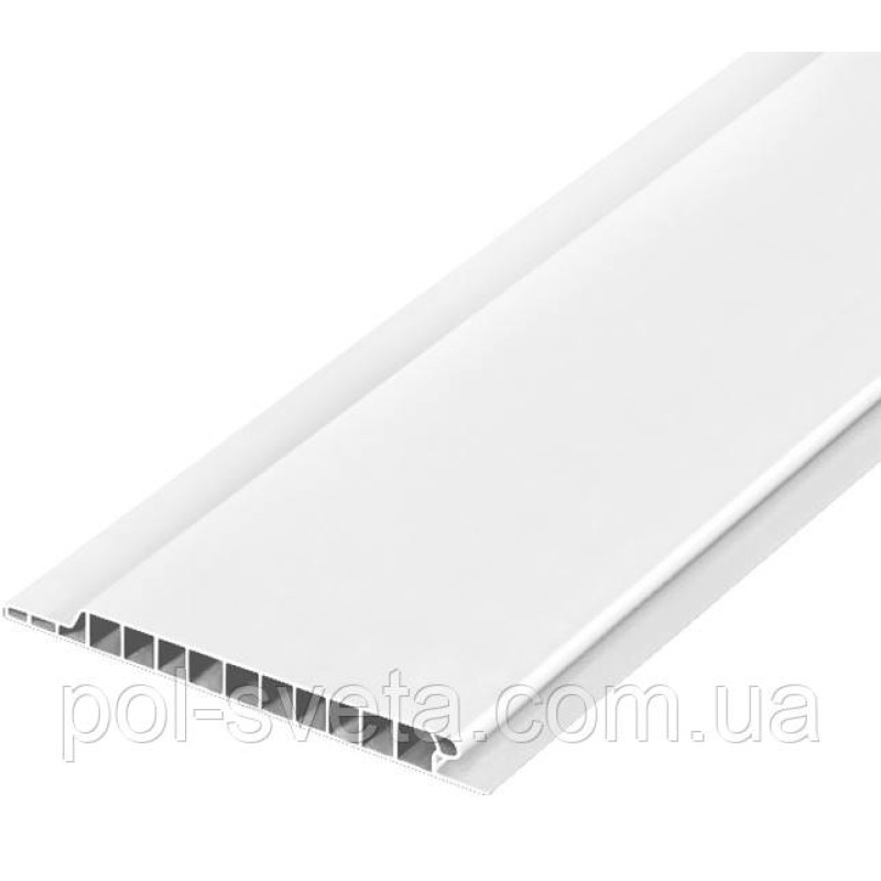 Панель пластикова Decomax Біла 6000х100х7 мм Декоративні пластикові панелі для ванної Стельові панелі