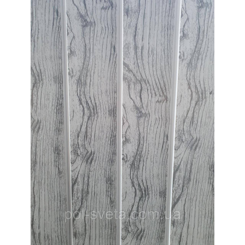 Панель пластикова Decomax Дуб вибілений 6000х100х7 мм Декоративний пластик для стін Листові пластикові панелі