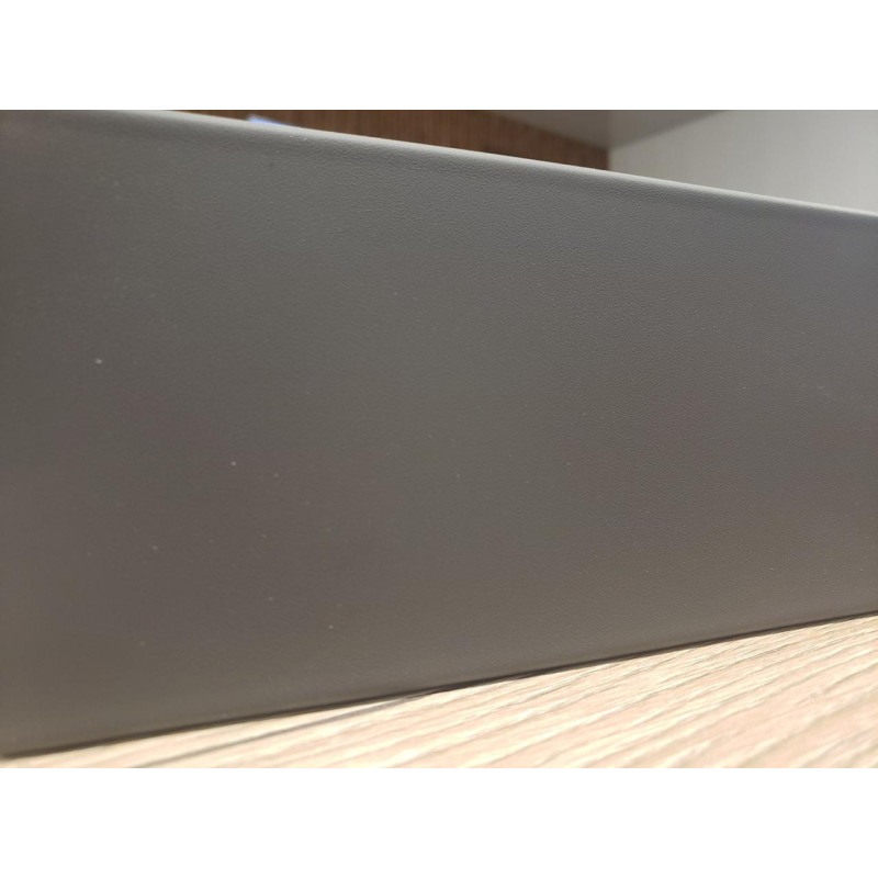 Плінтус Супер профіль ПП 1280 Титан гофті 2800х79х12.5 мм Плоский плінтус для підлоги Плінтус мдф фарбований