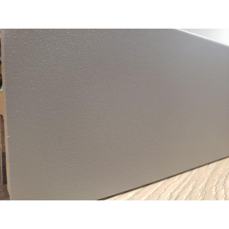 Плінтус Супер профіль ПП 1280 Світло сірий 2800х79х12.5 мм Широкий плінтус для підлоги МДФ плінтус