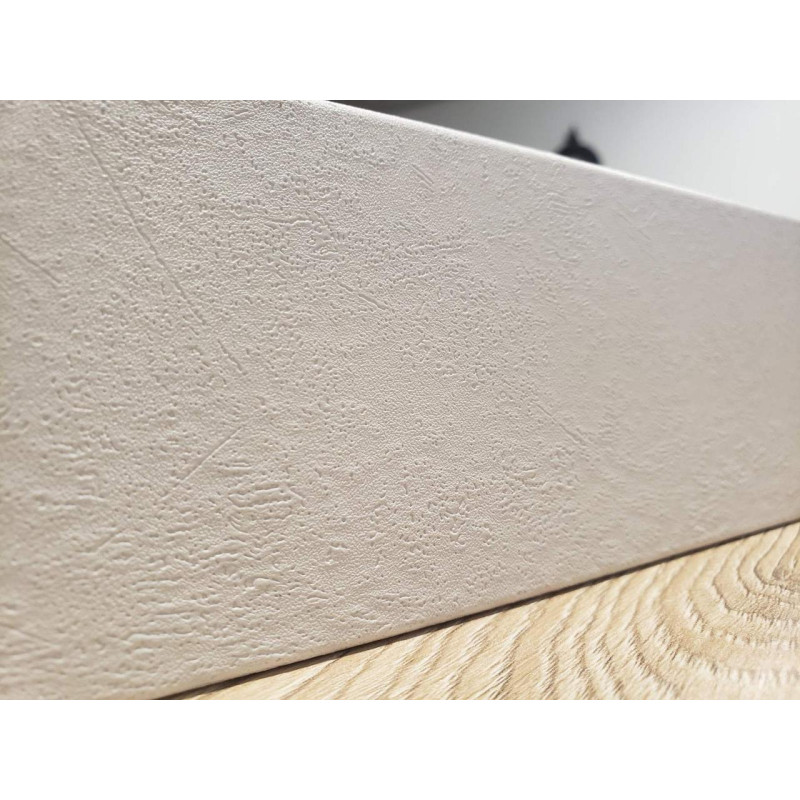 Плінтус Супер профіль ПП 1280 Цемент білий 2800х79х12.5 мм Прямий плінтус підлоговий Білий плінтус