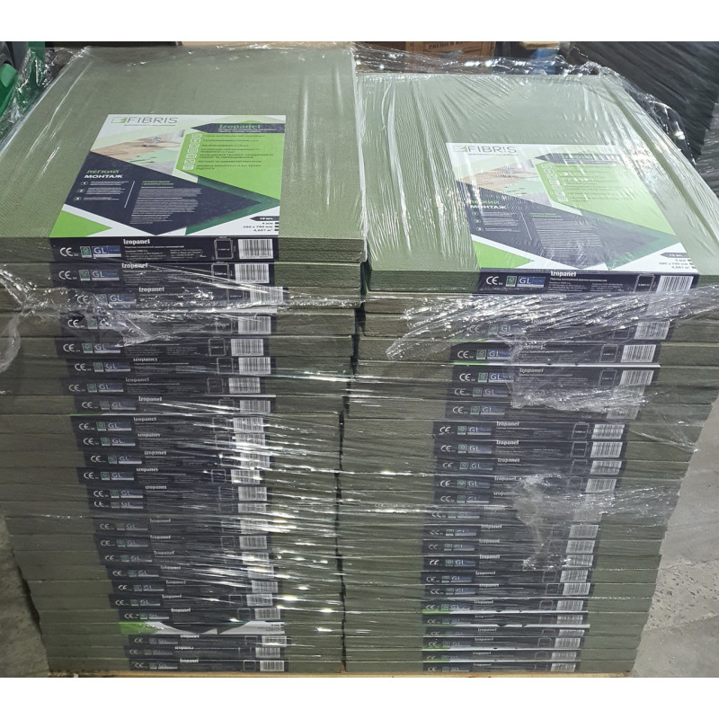 Підкладка під ламінат Fibris Izopanel Тихий хід 10 мм Натуральна підкладка під ламінат Ізоляційна підкладка