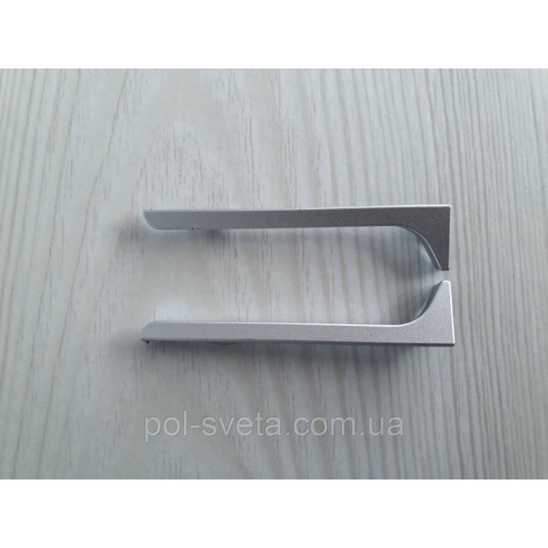 Закінченя на алюмінієвий плінтус 60 мм, пара ( срібло )