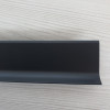 Плінтус алюмінієвий накладений 60 мм чорний (RAL-9005) матовий 2,5 м