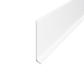 Плінтус алюмінієвий накладений 60 мм білий (RAL-9016) матовий 2.5 м