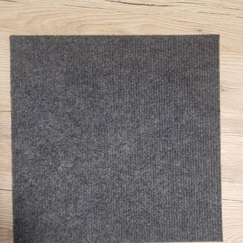 Самоклеюча плитка під ковролін 60х60 темно-сіра