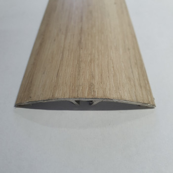 Алюмінієвий підлоговий поріг шириною 60 мм Ясінь Світлий