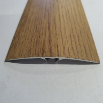 Напівкруглий підлоговий поріг з прихованим кріпленням шириною 60 мм, Дуб Сірий (АП-014)