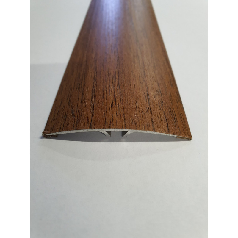 Напівкруглий підлоговий поріг шириною 60мм Горіх лісовий (АП-14)