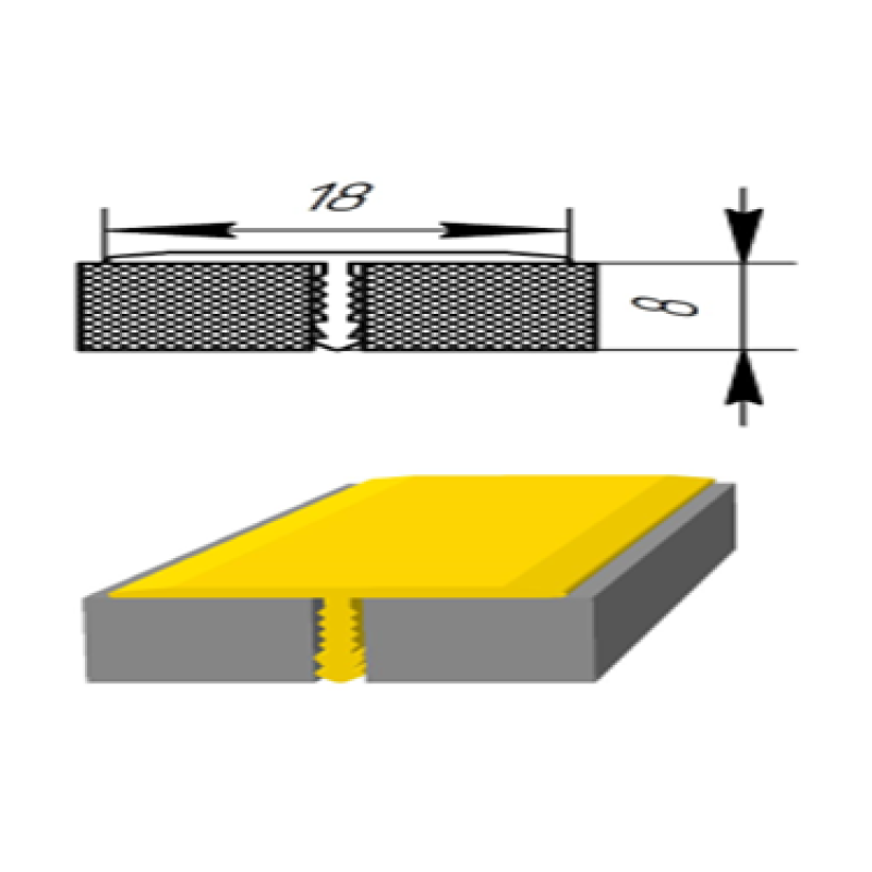 Профіль Т-подібної форми, ширина 18 мм довжина 2,7 м, Сафари(сонома)