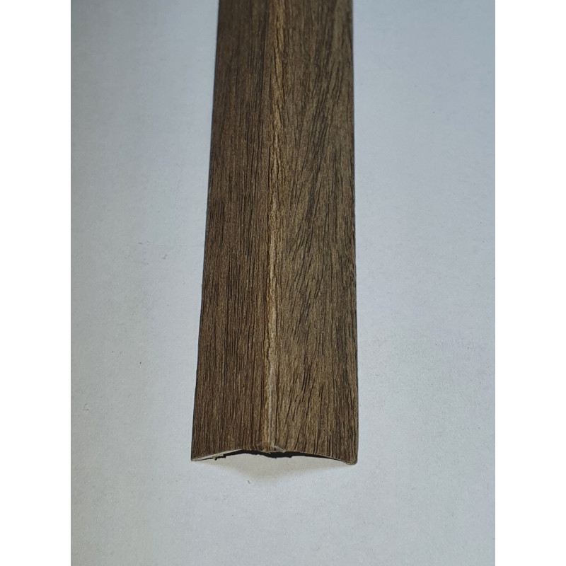 Кутовий алюмінієвий поріжок 20*20 мм довжина 2,70 Дуб мокко