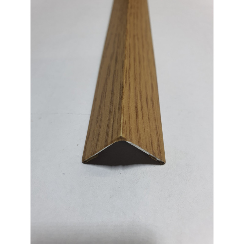 Поріжок кутовий алюмінієвий Алюпро 20х20мм 2.70 м Дуб Алюмінієвий поріжок для сходинки Декоративний поріжок