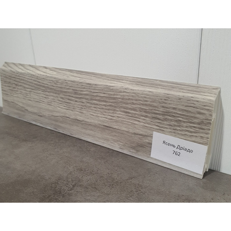 Плінтус ПВХ Grun Holz 20x70x2500 мм, Ясень Дріаде 762