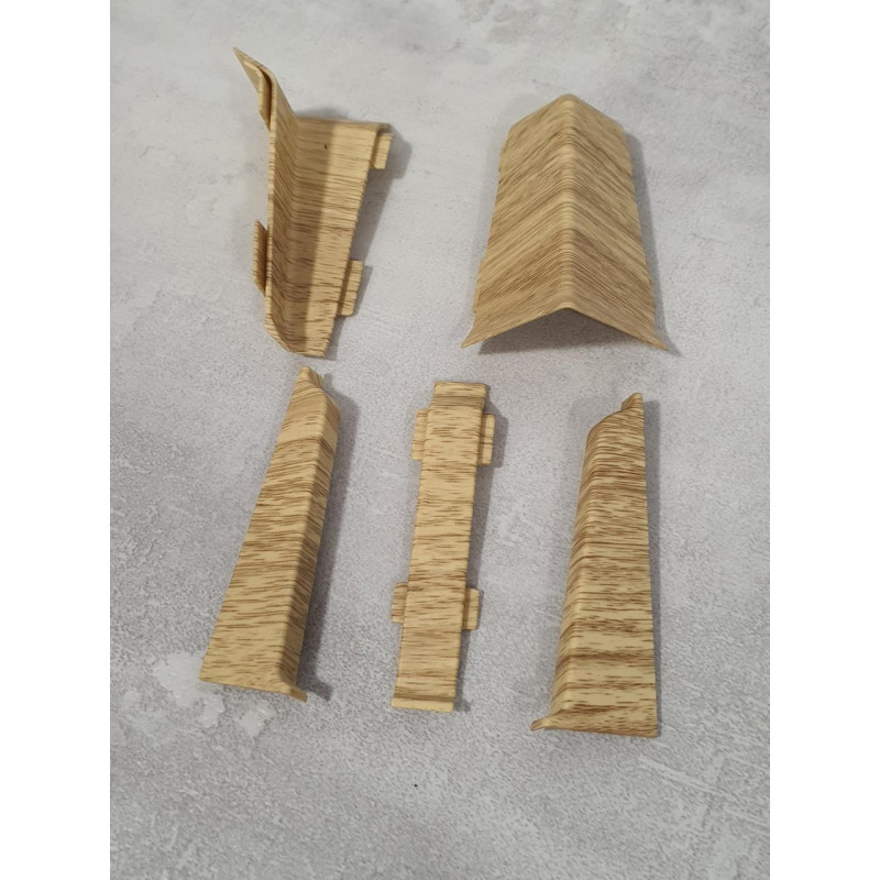 З'єднання до плінтуса ПВХ Grun Holz 70 мм, Дуб Селбі 819