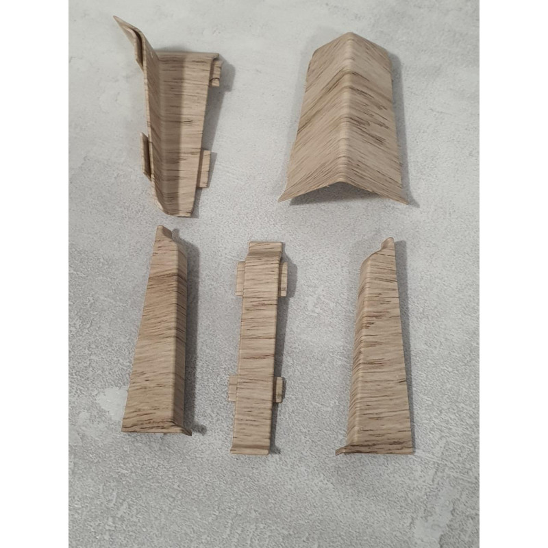 З'єднання до плінтуса ПВХ Grun Holz 70 мм, Дуб Хаскі 014