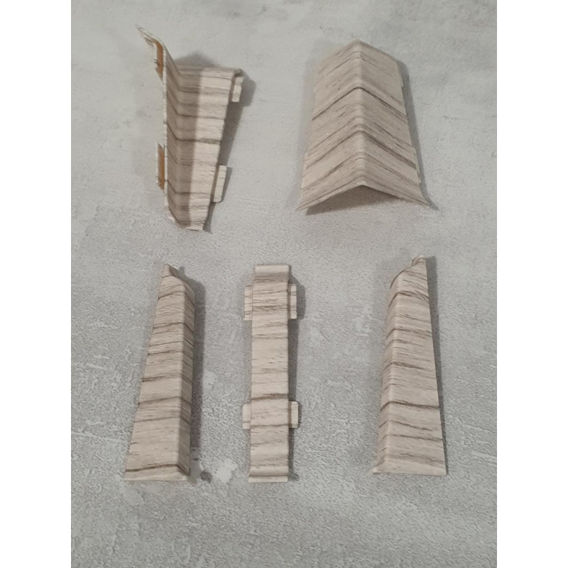 З'єднання до плінтуса ПВХ Grun Holz 70 мм, Дуб Найк 025