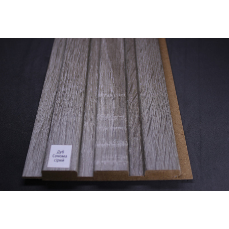 Стінові панелі МДФ Супер Профіль 12117 Дуб Сонома Сірий