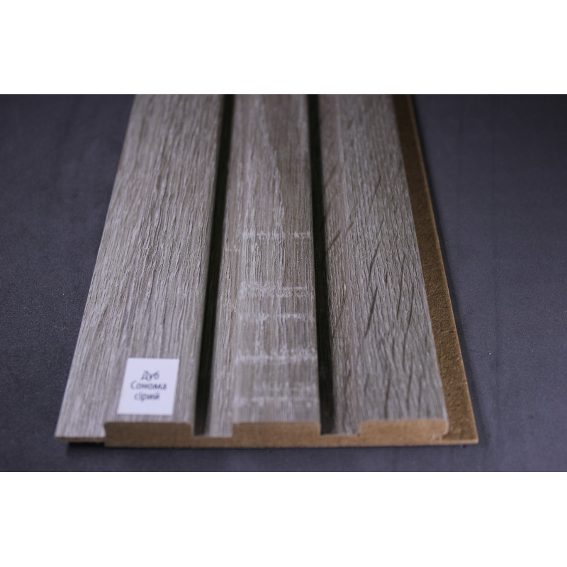 Стінові панелі МДФ Супер Профіль 12117 Дуб Сонома Сірий