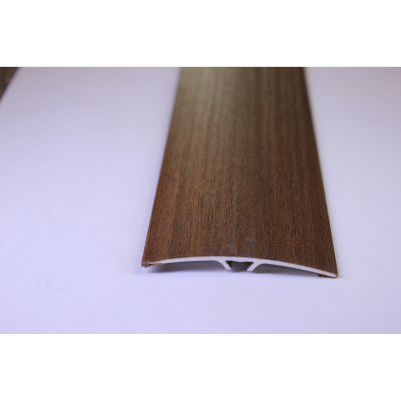 Алюмінієвий підлоговий поріг з прихованим кріпленням, Каштан шириною 60 мм (АП-014)