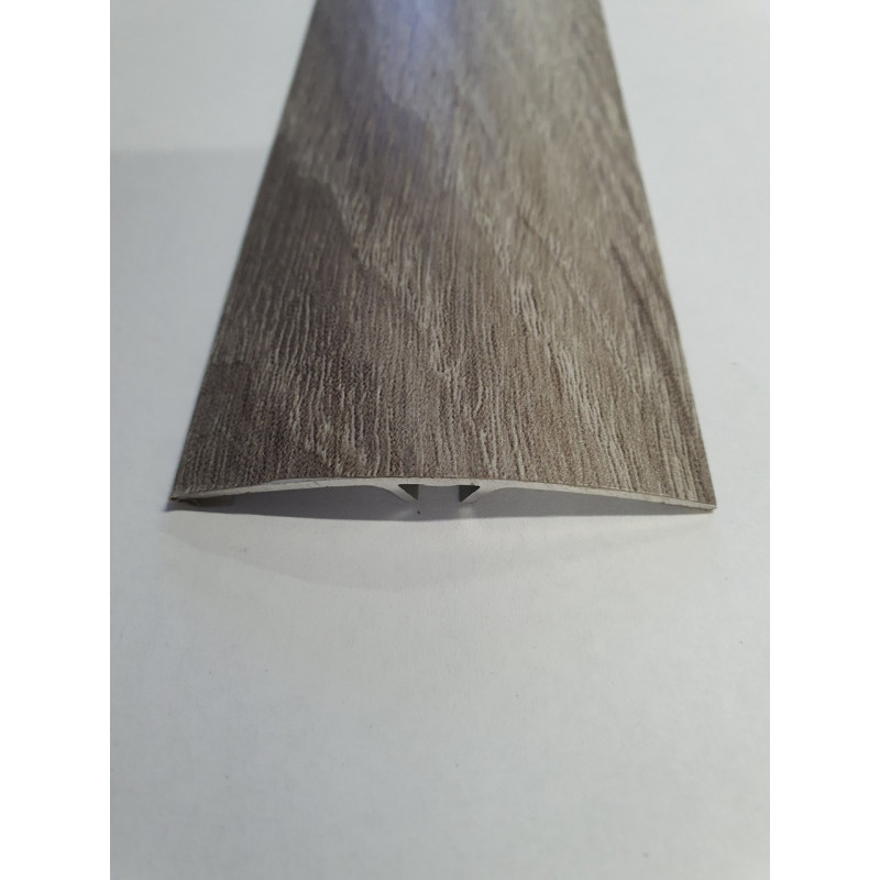 Напівкруглий підлоговий поріг з прихованим кріпленням шириною 60 мм, Дуб Попелястий (АП-014)