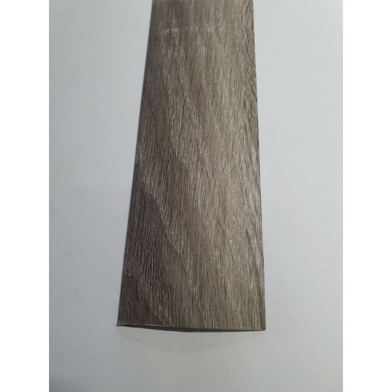 Напівкруглий підлоговий поріг з прихованим кріпленням шириною 60 мм, Дуб Попелястий (АП-014)