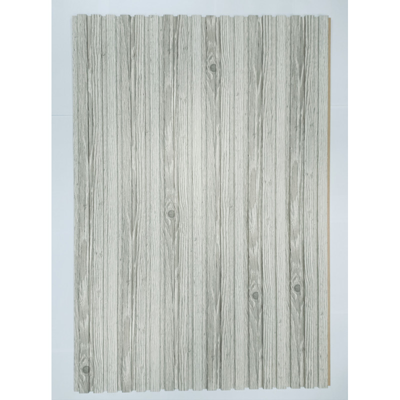 Стінові рейкові панелі МДФ  Супер профіль Монблан грей 2800*117*12мм