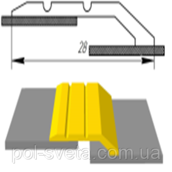 Алюмінієвий поріг Бук АП-007 довжина 1800
