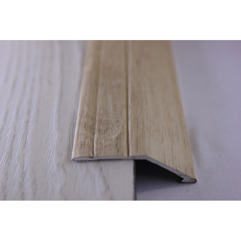 Алюмінієвий підлоговий поріг для перепаду в 12 мм, ширина 40 мм , Ясень Світлий ( АП-008)