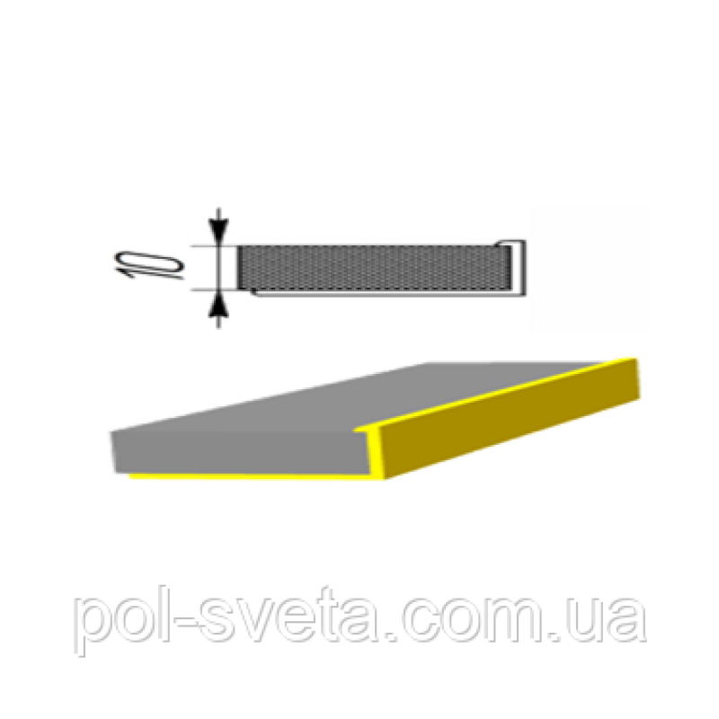 Алюмінієвий профіль для плитки зовнішний L-подібний 10 мм, Шампань