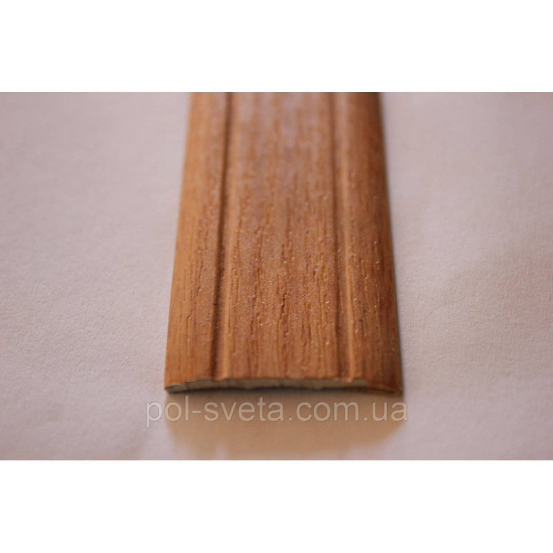 Поріг Алюмінієвий 28мм х 2мм відкритий монтаж, Бук (АП005)