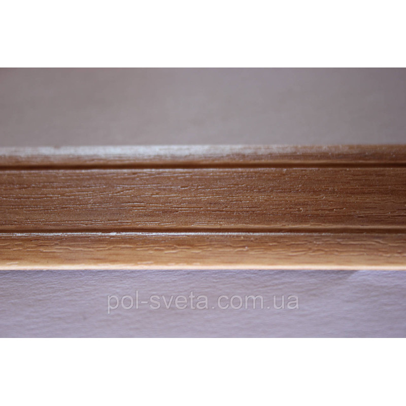 Поріг Алюмінієвий 28мм х 2мм відкритий монтаж, Бук (АП005)
