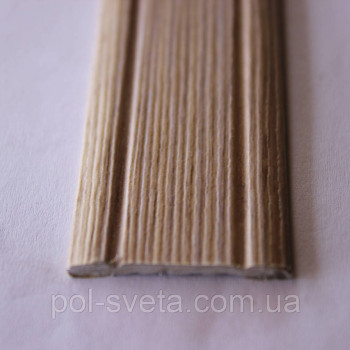 Поріг Алюмінієвий 28мм х 2мм відкритий монтаж, Дуб сірий (АП005)