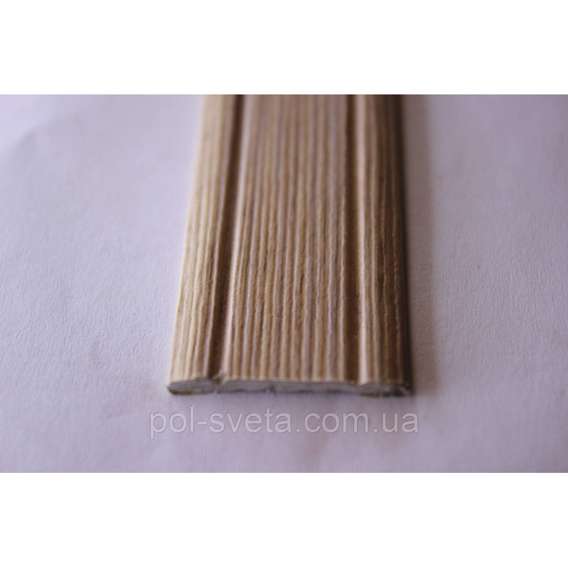 Поріг Алюмінієвий 28мм х 2мм відкритий монтаж, Дуб сірий (АП005) 1800 мм