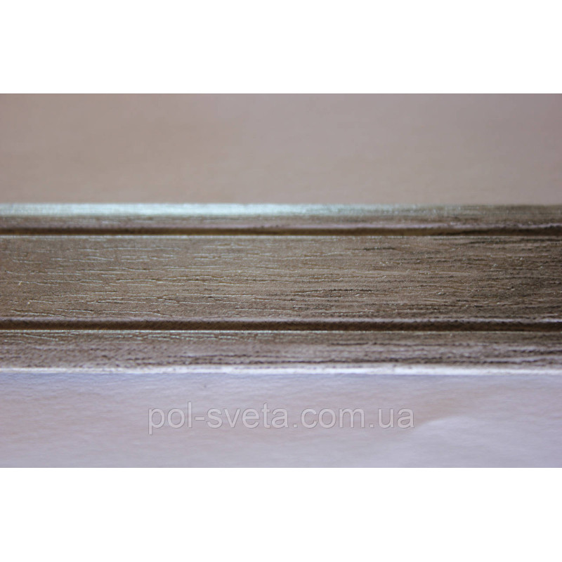Поріг Алюмінієвий 28мм х 2мм відкритий монтаж, Дуб попелястий (АП005)