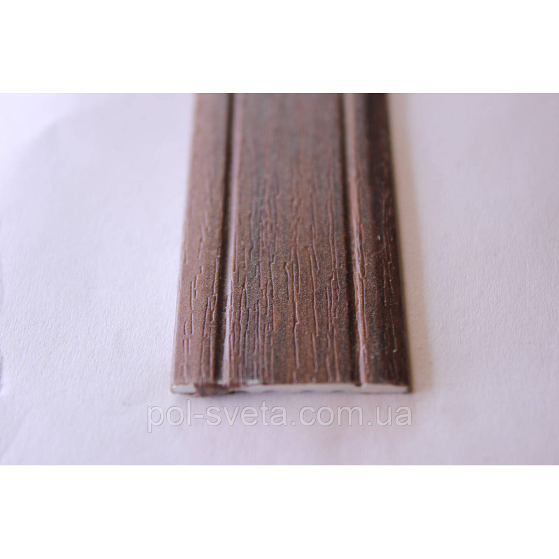 Поріг Алюмінієвий 28мм х 2мм відкритий монтаж, Каштан (АП005)