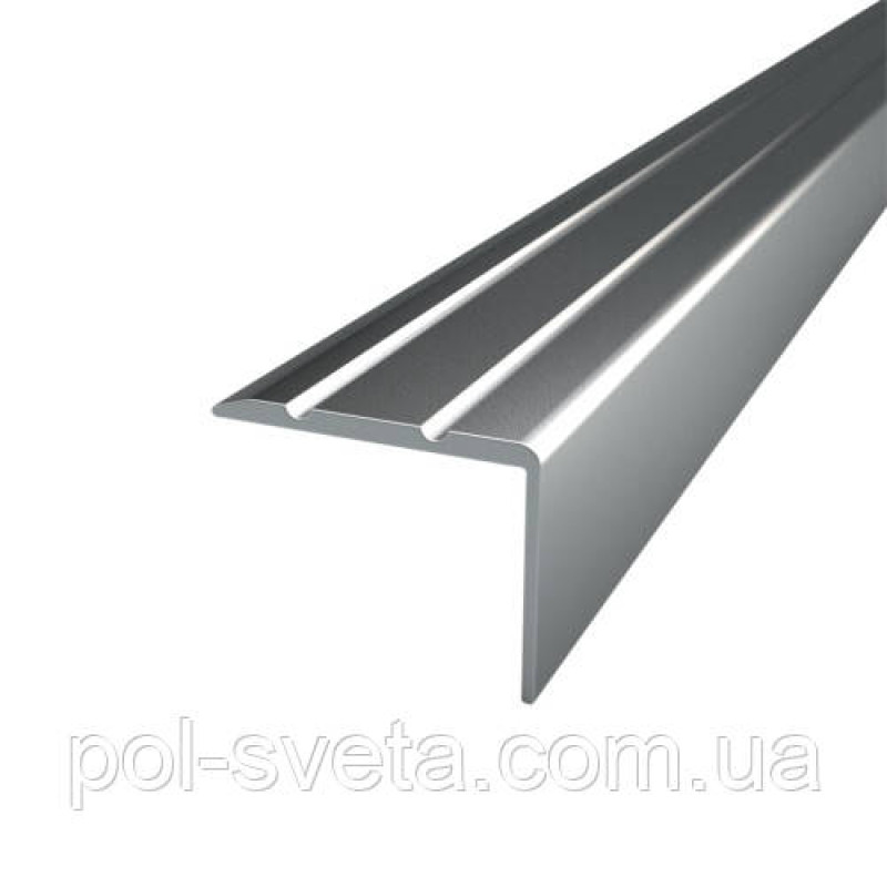 Поріг Алюмінієвий 23,5х19 L-подібний довжина 1800, Срібло (УЛ-121)