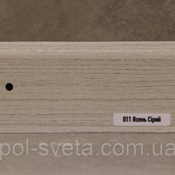 Плінтус ПВХ ТерПол 22х70х2200 мм, Ясень сірий 011