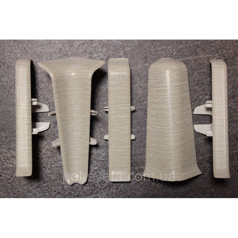 Фурнітура до плінтуса ПВХ ТерПол 22х70х2200 мм, Горіх Антік 013