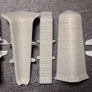 Фурнитура к плинтусу ПВХ ТерПол 22х70х2200 мм, Клен Патина 009 Ліве закінчення