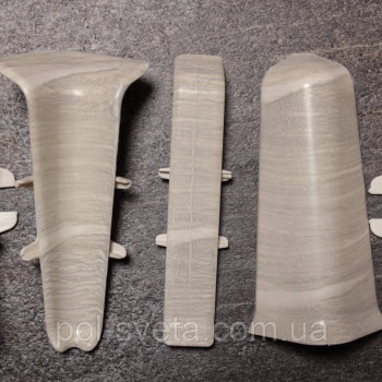 Фурнитура к плинтусу ПВХ ТерПол 22х70х2200 мм, Дуб Антарио 012 Праве закінчення