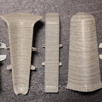 Фурнитура к плинтусу ПВХ ТерПол 22х70х2200 мм, Акация 014 Ліве закінчення