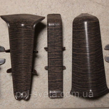 Фурнитура к плинтусу ПВХ ТерПол 22х70х2200 мм, Венге 036 Кут зовнішній