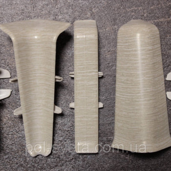 Фурнитура к плинтусу ПВХ ТерПол 22х70х2200 мм, Орех Антик 013 Кут зовнішній