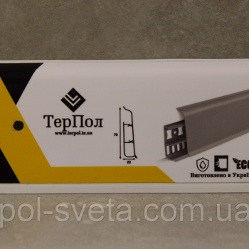 Фурнітура до плінтуса ПВХ ТерПол 22х70х2200 мм, Дуб Лате 016