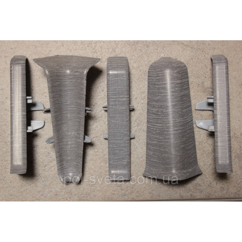 Фурнитура к плинтусу ПВХ ТерПол 22х70х2200 мм, Ясень Северный 020 Праве закінчення