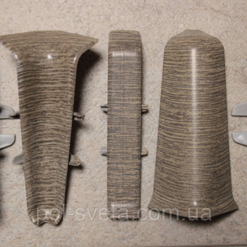 Фурнитура к плинтусу ПВХ ТерПол 22х70х2200 мм, Сосна Олива 021 Кут зовнішній