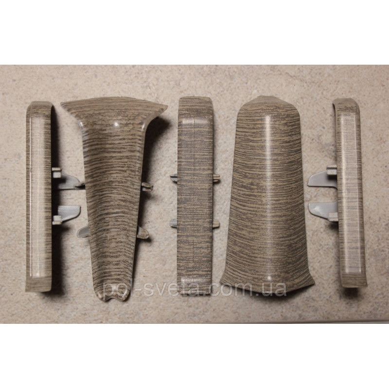 Фурнитура к плинтусу ПВХ ТерПол 22х70х2200 мм, Сосна Олива 021 Праве закінчення