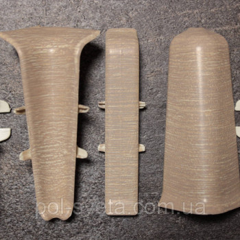 Фурнитура к плинтусу ПВХ ТерПол 22х70х2200 мм, Дуб Невада 023 Ліве закінчення